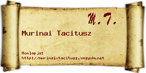 Murinai Tacitusz névjegykártya